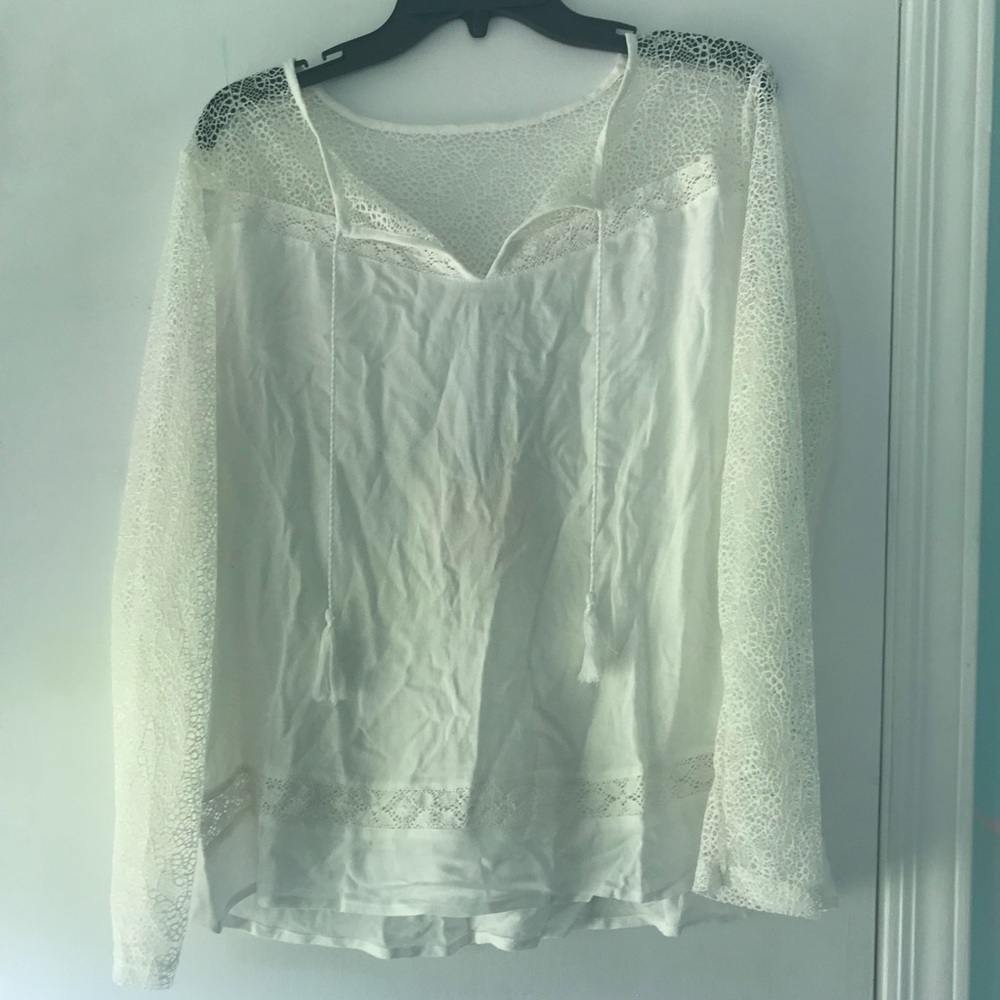 white lace blouse